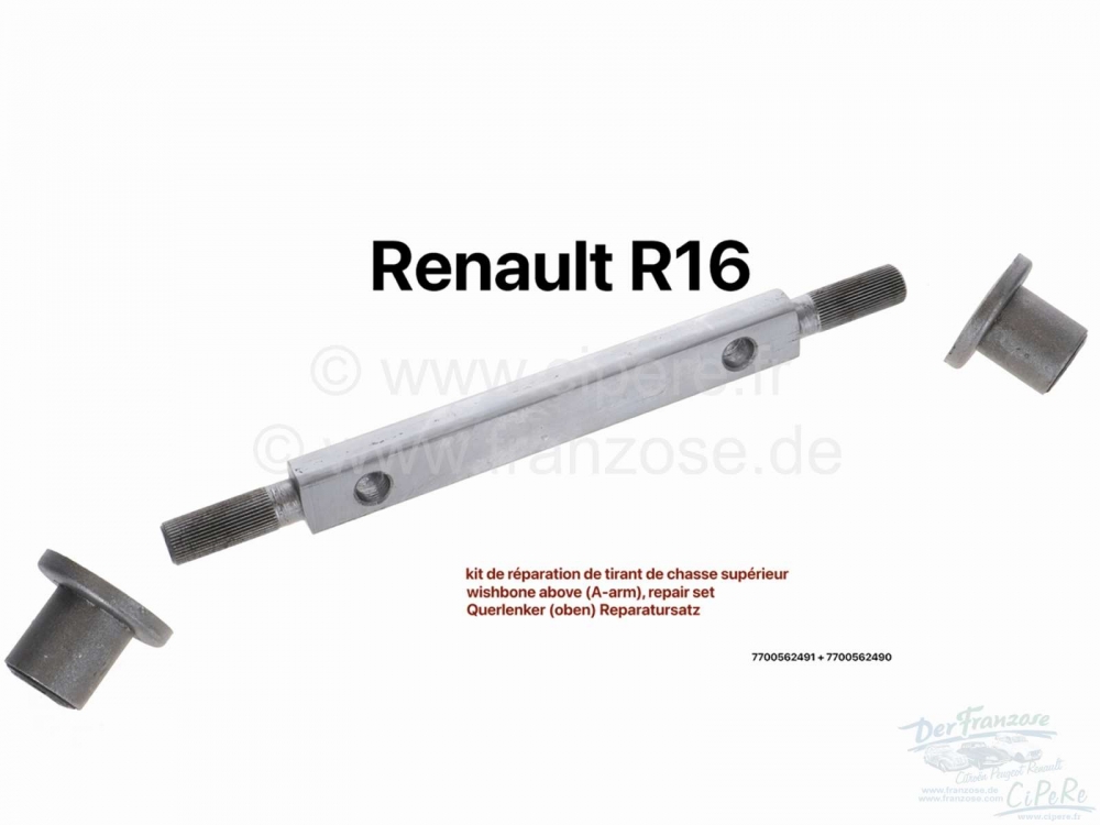Renault - R16, bovenste draagarm (wishbone), reparatieset. Geschikt voor Renault R16. Of. Nr. 770056