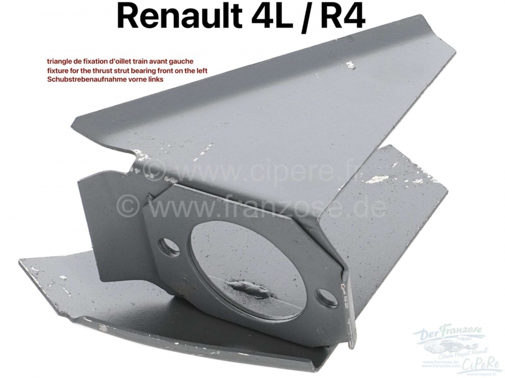 Renault - R4, beugel voor het linker voorstangoog. Geschikt voor Renault R4. (Aangelaste bevestiging