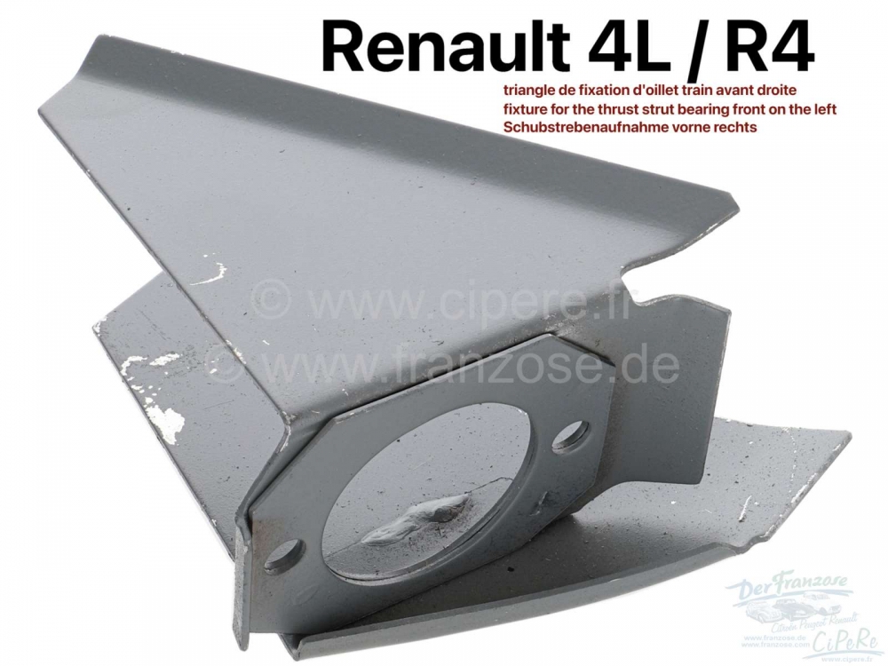 Renault - R4, beugel voor het rechter voorstangoog. Geschikt voor Renault R4. (Aangelaste bevestigin