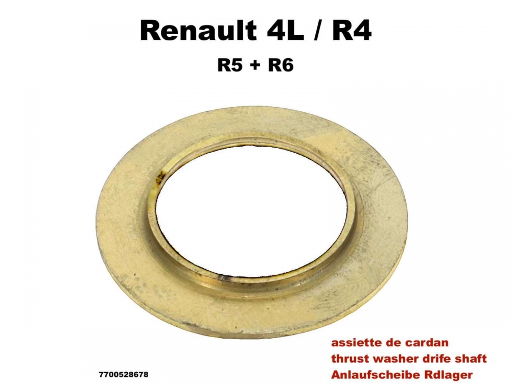 Renault - R4/R5, drukring - messing afdichtingsschijf. Deze schijf wordt op de aandrijfas gemonteerd