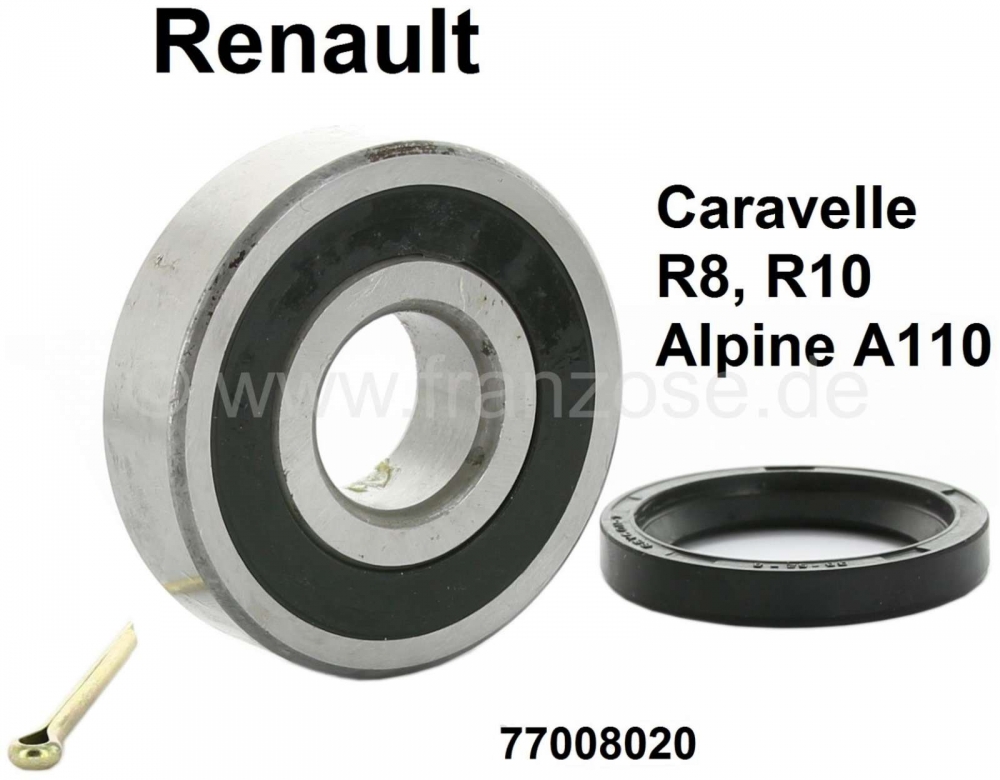 Renault - Set wiellagers achter. Geschikt voor Renault Caravelle, R8, R10, Alpine A110. Afmeting: 68