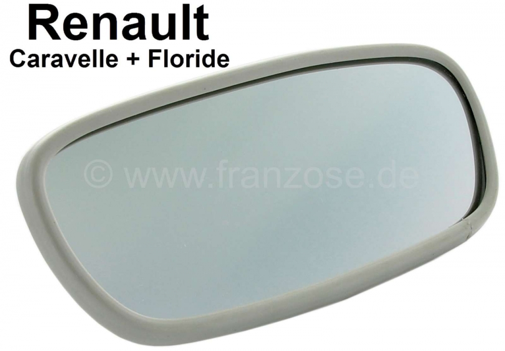 Renault - Caravelle/Floride, binnenspiegel (glas) met kunststof omlijsting. Geschikt voor Renault Ca