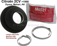 citroen 2cv aandrijfaslaarzen aandrijfashoes aan transmissiezijde met montageset klemmen vet P12017 - Bild 1