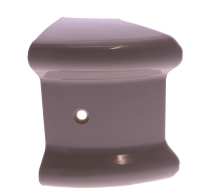 Citroen-2CV - Achterbumperhoek, voor Citroen 2CV6 (kunststof achterhoek). Kleur grijs. De beschermhoeken