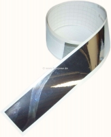 Citroen-2CV - Bumperplakstrip, breed, chroomkleur. Achterbumper, voor 11cm hoge bumpers.  Geschikt voor 