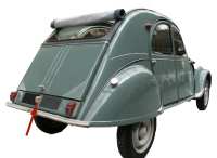 Citroen-2CV - Complete kentekenplaatverlichting, centraal (voor gedeelde kentekenplaten), voor Citroen 2