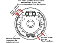 Citroen-2CV - Achterremschoenen. Geschikt voor Citroen 2CV, Dyane, AK, ACDY, AMI. Originele fabriekskwal