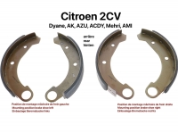citroen 2cv achterrem zonder hydraulische achterremschoenen geschikt voor dyane ak acdy P13109 - Bild 1
