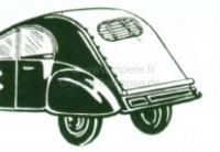 Citroen-DS-11CV-HY - Achterrolgordijn . Geschikt voor Citroen 2CV uit de jaren vijftig, met kleine achterruit. 