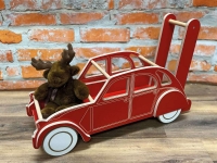 Citroen-2CV - Kinderduw 2CV eend (om te leren lopen). Ca. 78 cm lang. Helemaal van hout. Gemaakt in de E
