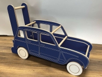Citroen-2CV - Kinderduwboot R4 (om te leren lopen). Ca. 78 cm lang. Volledig gemaakt van hout. Gemaakt i