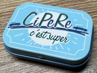 Renault - Pepermunt pastilles blikje CiPeRe. Het blikje is ook superpraktisch (als het leeg is) voor