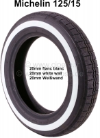 citroen 2cv banden velgen 125 15 met 27 mm whitewall fabrikant michelin band P12082 - Bild 1