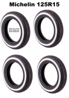citroen 2cv banden velgen r125 15 fabrikant michelin met whitewall set van 4 P12421 - Bild 1