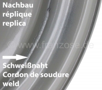 Citroen-2CV - Velg 4Jx15 voor 2CV (tubeless), originele maat. Opgelet: de productie van deze velgen is s