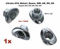 citroen 2cv banden velgen wielmoer kort gegalvaniseerd voor dyane mehari ami gs ds peugeot 403 P12370 - Bild 1