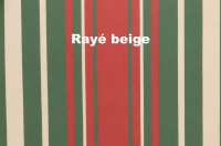 Citroen-2CV - Hoedenplank van stof (Beige Raye 1666) in de kleuren beige - bruin, rood gestreept. (Origi