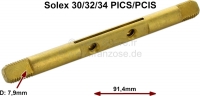 Citroen-2CV - Gasklepas voor Solex carburateur 30/32/34-PICS/PCIS. Totale lengte: 91,4 mm, diameter: 7,9