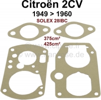 Carburateur pakkingset voor Citroen 2CV vanaf 1949, motoren met 375 + 425 cc