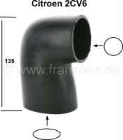 Rubber slang voor 2CV6, tussen carburateur + luchtfilter (ovale carburateur)