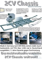 Citroen-2CV - Gegalvaniseerd chassis, 11 jaar garantie tegen doorroesten! Voor Citroen 2CV. Voor voertui