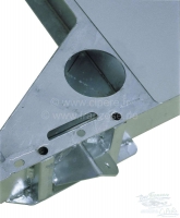 Citroen-2CV - Gegalvaniseerd chassis (gemaakt in Duitsland), voor Citroen 2CV met trommelrem. (de tromme