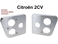 citroen 2cv chroom onderdelen achterlicht spacer base 2 stuks links rechts verchroomd wil je iets P16871 - Bild 1