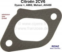 Inlaatspruitstukpakking 2CV6, verbeterde versie. De pakking is gemaakt van