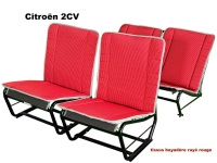 citroen 2cv complete stoelhoezen sets oud voor achter hangmat rood gestreept bayad P18399 - Bild 1