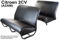 citroen 2cv complete stoelhoezen sets stoelbankhoes azam voor 1 voorbank achterbank zwart P18660 - Bild 1