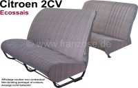 citroen 2cv complete stoelhoezen sets stoelbankhoes club voor 1 voorbank achterbank stof P18659 - Bild 1
