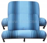 citroen 2cv complete stoelhoezen sets stoelbankhoes voor 1 voorbank achterbank stof bleu raye P18653 - Bild 1