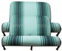 citroen 2cv complete stoelhoezen sets stoelbankhoes voor 1 voorbank achterbank stof raye vert P18656 - Bild 1