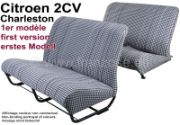 citroen 2cv complete stoelhoezen sets stoelbankhoes voor 1 voorbank achterbank stof tissu P18792 - Bild 1