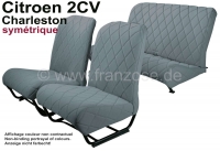 citroen 2cv complete stoelhoezen sets stoelbekleding 2cv6 charleston voor achter goede kwaliteit P18361 - Bild 1