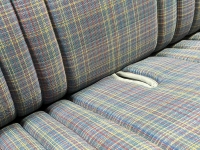 Citroen-2CV - Stoelbekleding 2CV6 Club, voor + achter. Symmetrische rugleuning. Stof (Ecossais 1661) in 