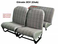 citroen 2cv complete stoelhoezen sets stoelbekleding 2cv6 club voor achter symmetrische rugleuning P18888 - Bild 1