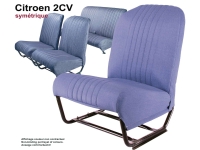 citroen 2cv complete stoelhoezen sets stoelbekleding 2cv6 voor achter symmetrische rugleuningen P18305 - Bild 1