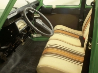 Citroen-2CV - Stoelbekleding 2CV6 voor + achter. Symmetrische rugleuningen. Stof (Beige Raye 1666) in de