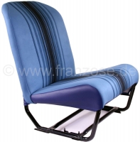 Citroen-2CV - Stoelbekleding 2CV6 voor + achter. Symmetrische rugleuningen. Stof (Bleu Raye 1676) in de 