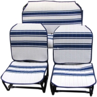 citroen 2cv complete stoelhoezen sets stoelbekleding france 3 tranat voor achter symmetrische P18392 - Bild 1