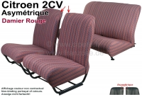 citroen 2cv complete stoelhoezen sets stoelbekleding voor achter asymmetrische rugleuningen P18797 - Bild 1