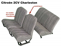 citroen 2cv complete stoelhoezen sets stoelbekleding voor achter symmetrische rugleuningen stof P18634 - Bild 1