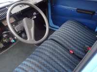 Citroen-2CV - Stoelbekleding 2CV voor + achter. Symmetrische rugleuningen. Stof: Damier Bleu (stof met k