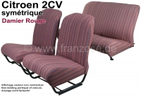 citroen 2cv complete stoelhoezen sets stoelbekleding voor achter symmetrische rugleuningen stof P18796 - Bild 1