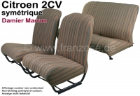 citroen 2cv complete stoelhoezen sets stoelbekleding voor achter symmetrische rugleuningen stof P18799 - Bild 1