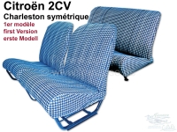 citroen 2cv complete stoelhoezen sets stoelbekleding voor achter symmetrische rugleuningen stof P18868 - Bild 1