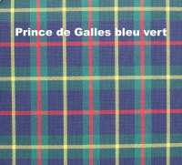 Citroen-2CV - Zitbankhoes 2CV voor + achter (voor zitbank). Stof in geblokt blauwgroen (Prince de Galles