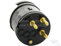 Citroen-2CV - Contactplaat contactslot, voor Citroen 2CV6, vanaf bouwjaar 1974. 3 aansluitingen. Reprodu