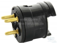 Citroen-2CV - Contactplaat contactslot, voor Citroen 2CV6, vanaf bouwjaar 1974. 3 aansluitingen. Reprodu